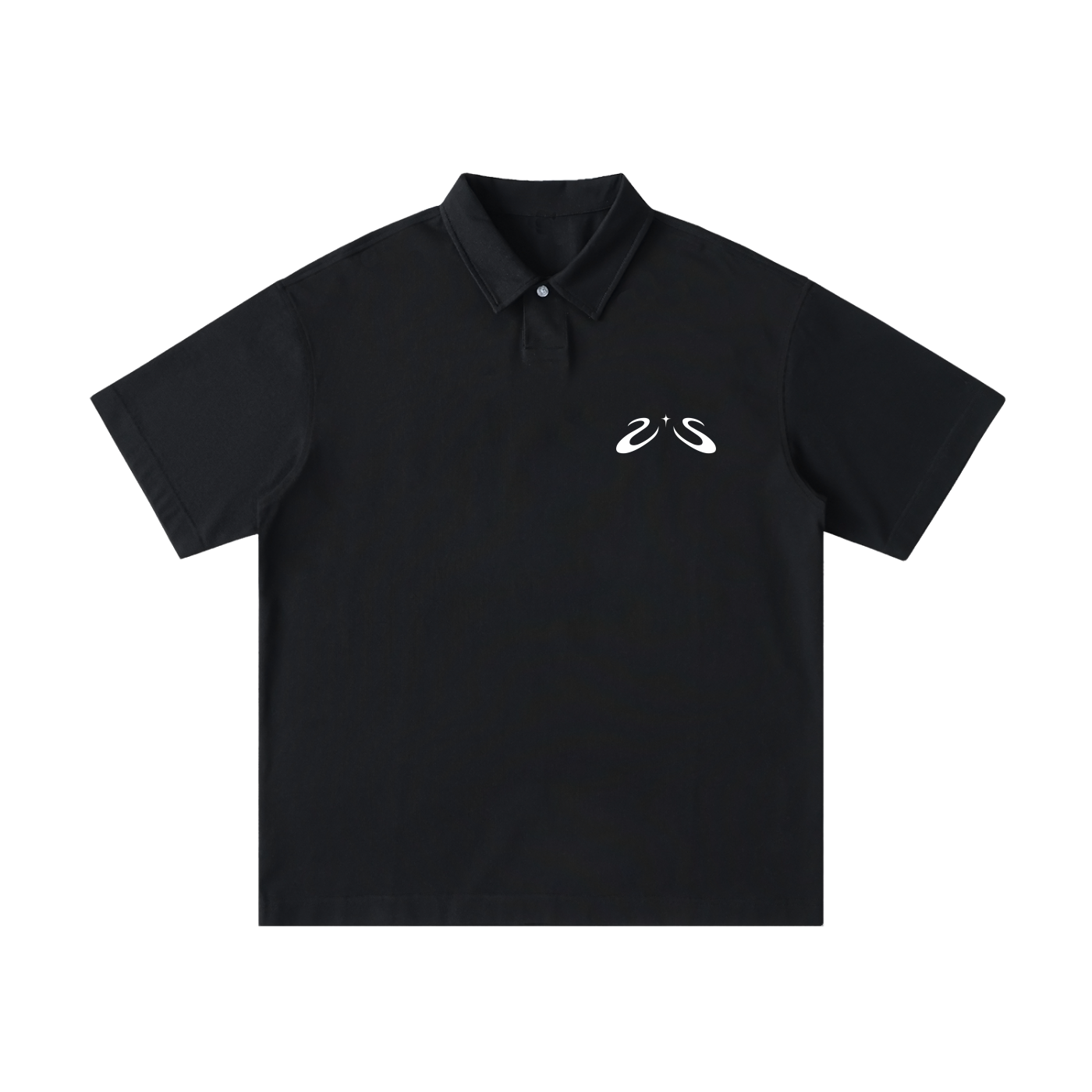 Loose Cotton Short-Sleeve Polo Shirt